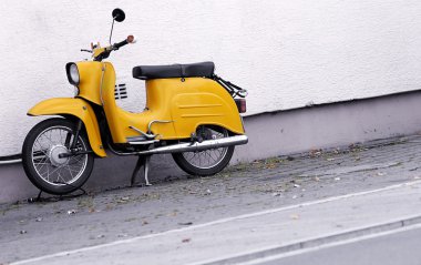 Yellow scooter clipart