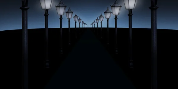 Lighted pathway — Stock Photo, Image