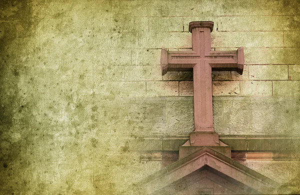 Stary krzyż kamienny — Zdjęcie stockowe