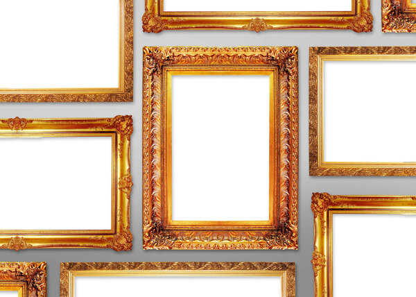 Golden frames in antique style for your pictures