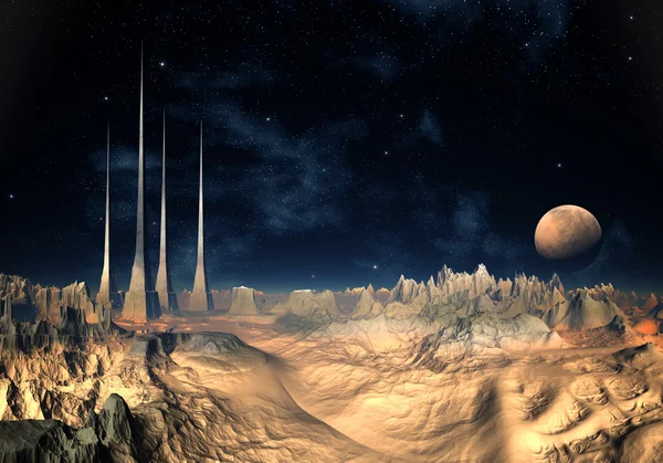 Andia의 Pylons-외계 행성 01 — 스톡 사진