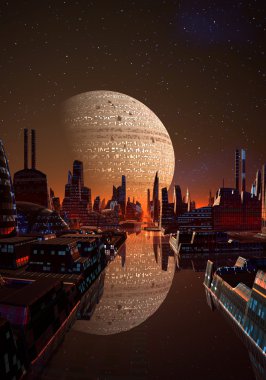 Futuristic Cityscape 06 clipart