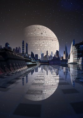 Futuristic Cityscape 07 clipart