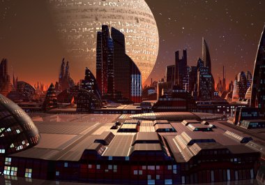 Futuristic Cityscape 09 clipart