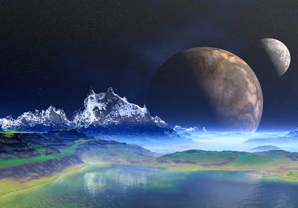 Neomas 달 외계 풍경 02 — 스톡 사진