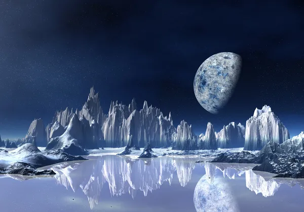 stock image Ice Moon - Alien Planet part 2