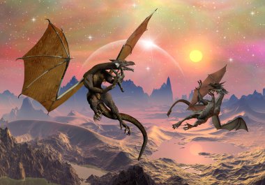 Dragons - Fantasy World 03 clipart