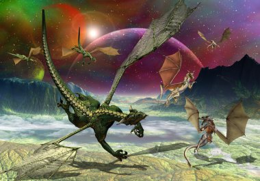 Dragons - Fantasy World 04 clipart