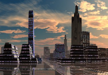 Modern City Skyline clipart