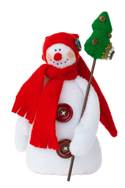 Smiling snowman toy — Stock Photo, Image