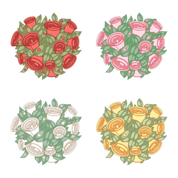 stock vector Bouquet in color variations