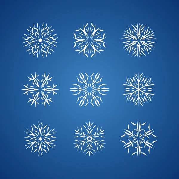 Set de copos de nieve Gráficos Vectoriales