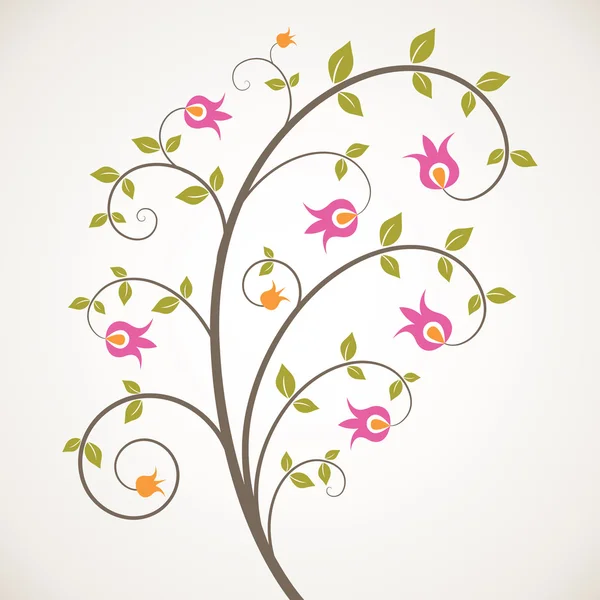 Pembe çiçek vektör çiçek — Stok Vektör