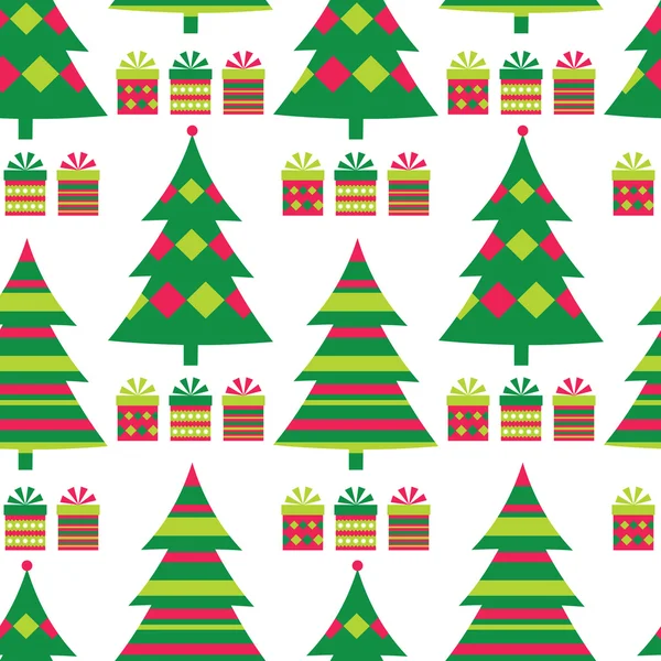Árvore de Natal vetor sem costura — Vetor de Stock