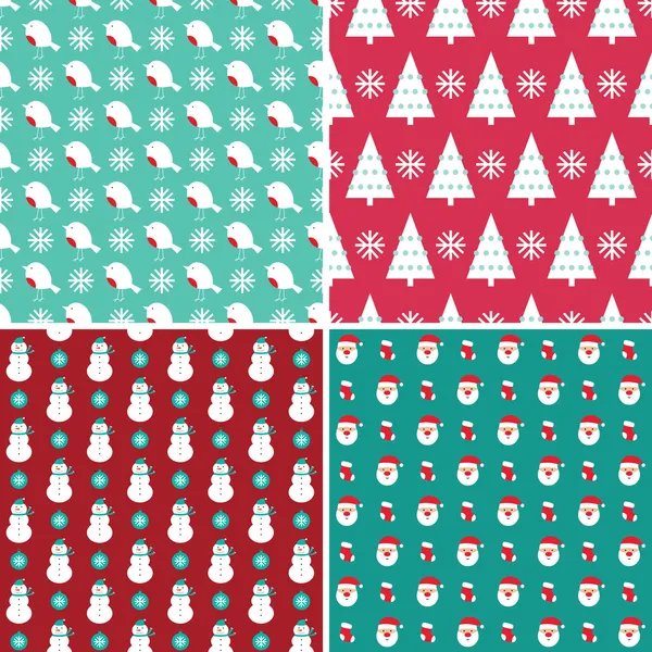 Christmas patterns — Stock Vector