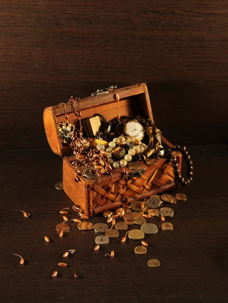 stock image Wooden treasure chest