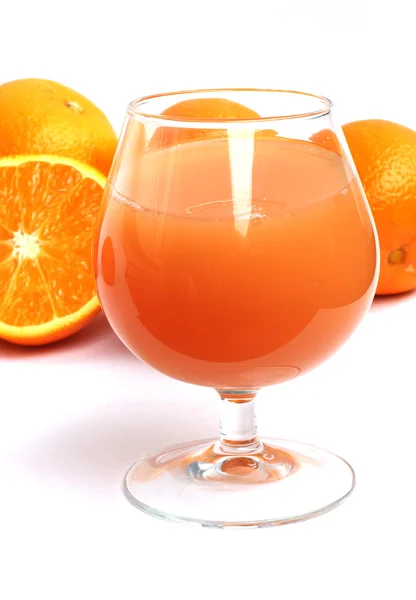 Succo d'arancia e arance — Foto Stock