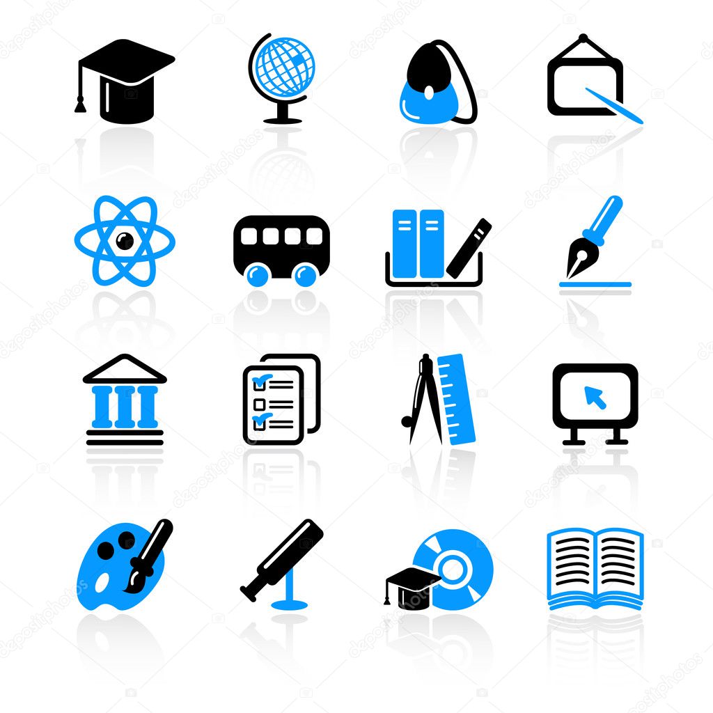 Education Icons Stock Vector By ©colorlife 7230958