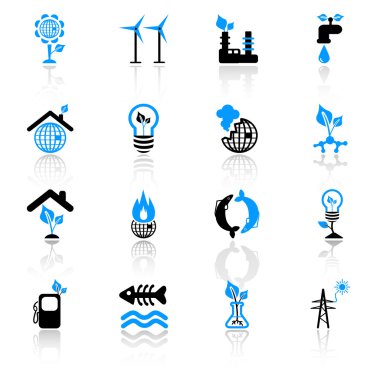 Ecology concept icons clipart