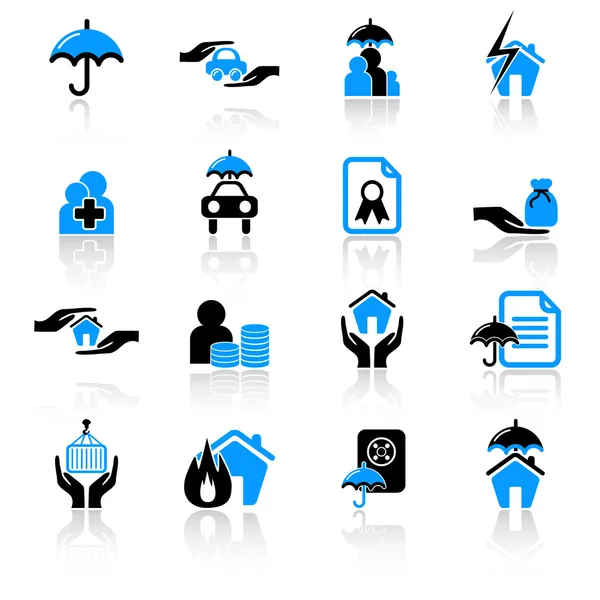 Insurance icons Stock Illustration