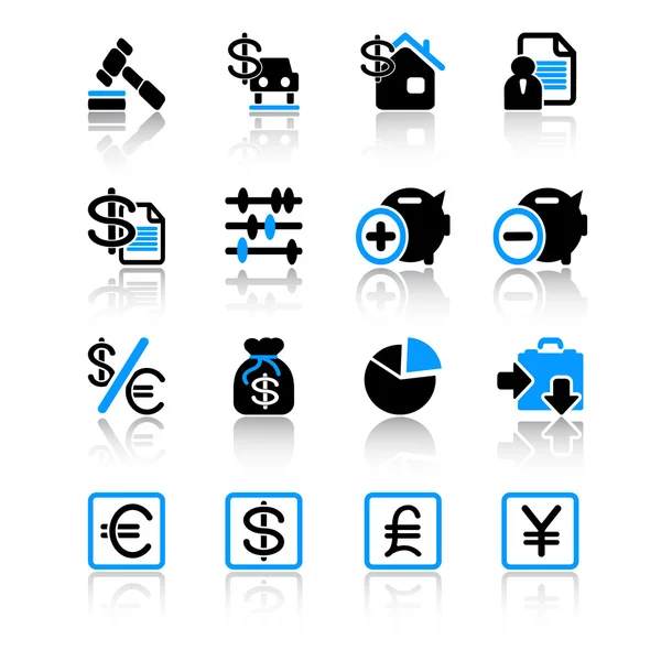 Icônes financières — Image vectorielle