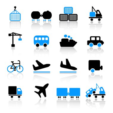 Transport icons clipart