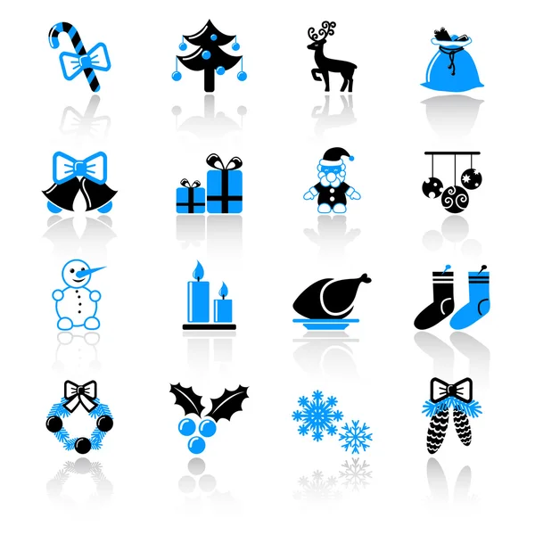 Christmas icons — Stock Vector