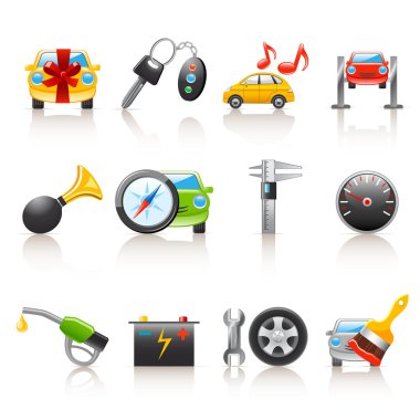 Auto service icons clipart