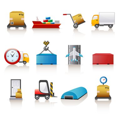 Logistic icons clipart
