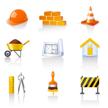 Building icons clipart