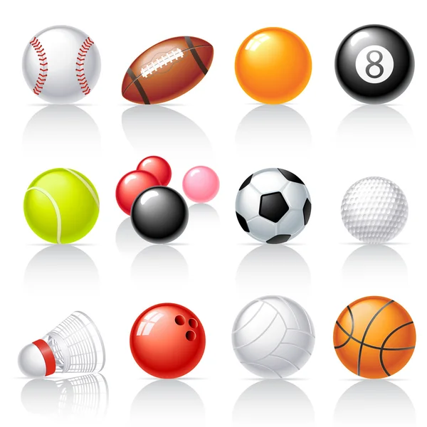 Icone dell'attrezzatura sportiva — Vettoriale Stock