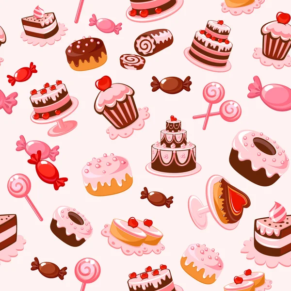 Sweet seamless background Royalty Free Stock Vectors