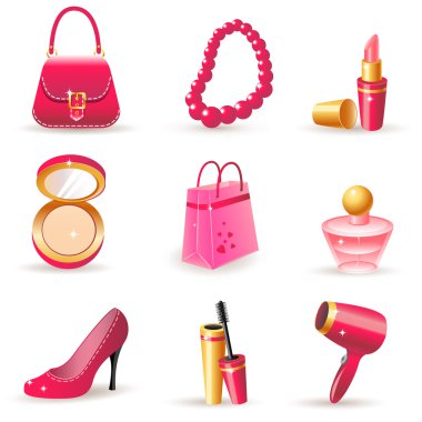 Lady's dream icons clipart