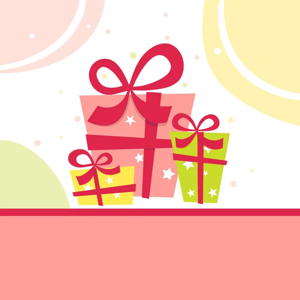 Carte de voeux - cadeaux — Image vectorielle