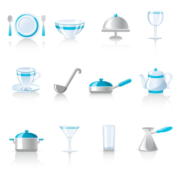 Iconos de utensilios de cocina — Archivo Imágenes Vectoriales