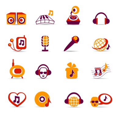 Music icons clipart