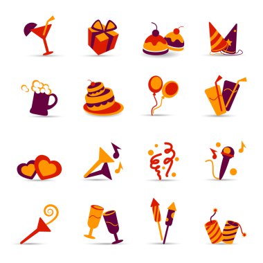 Party icons clipart