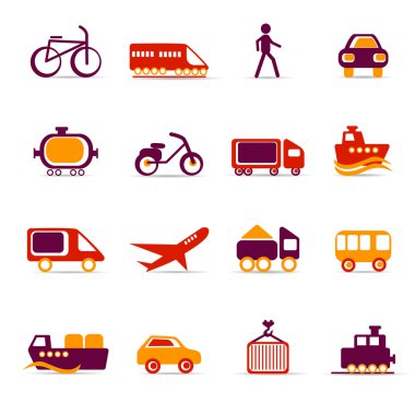 Transport icons clipart