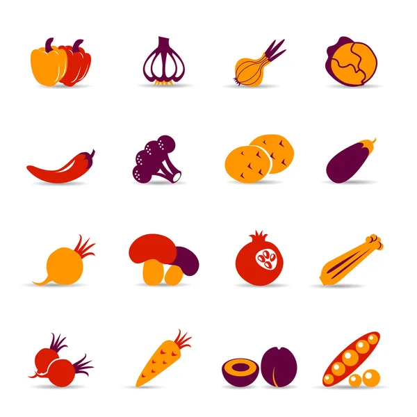 Icone di verdure — Vettoriale Stock