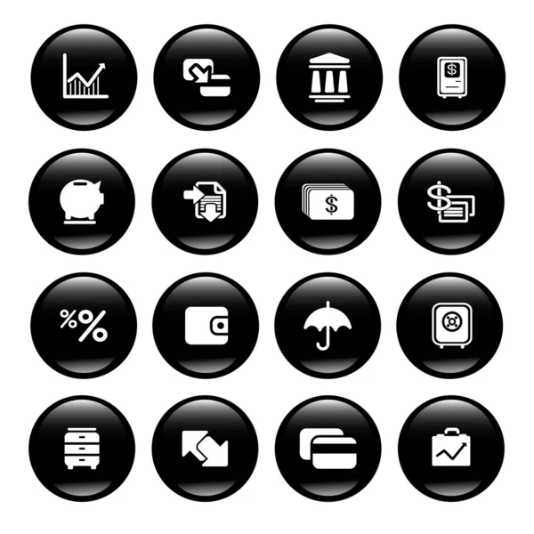 Finance and banking icons — Stock Vector