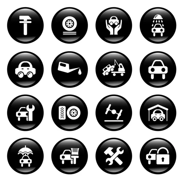 Iconos de servicio automático — Archivo Imágenes Vectoriales
