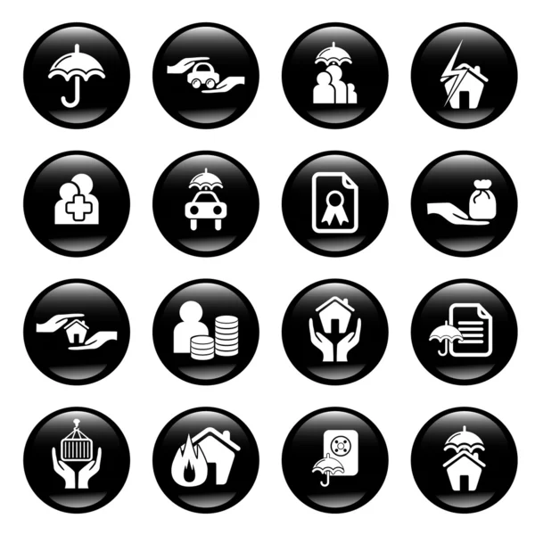 Insurance icons — Stock Vector