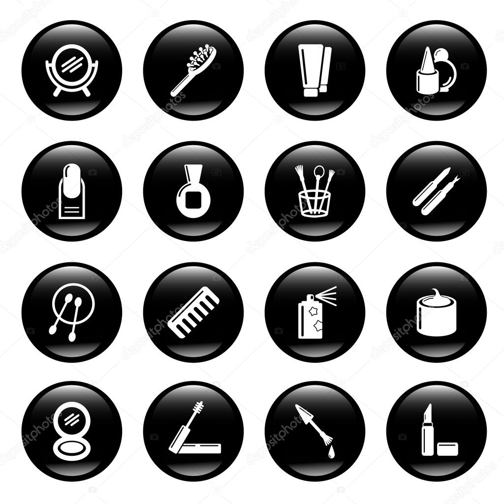 Cosmetic and hygiene icons