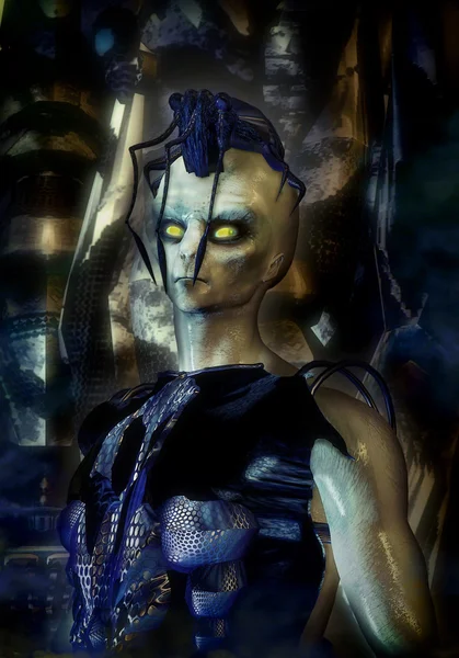 Alien warrior — Stock Photo, Image