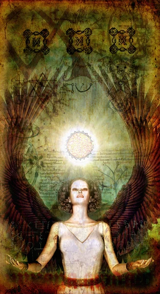 Angel gothic painted — Stock Photo, Image