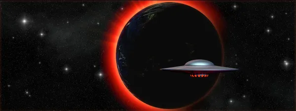 Космический корабль НЛО — стоковое фото