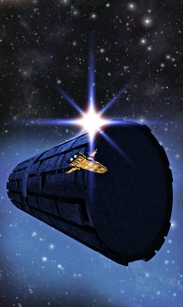 Spaceship rendezvous rama — Stock Photo, Image