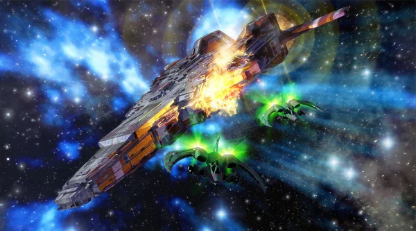 Битва космических кораблей — стоковое фото