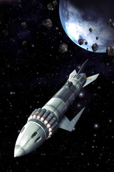 로켓 우주선 빈티지 — 스톡 사진