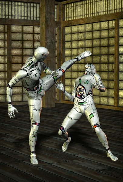Artes marciales robot kung fu —  Fotos de Stock